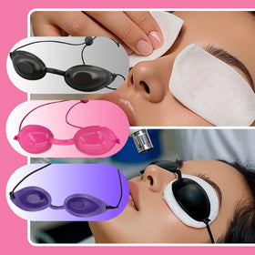 1 Tanning Bed Goggles Individual Tanning Goggles Eyeshields For UV Lamp LED Light Therapy IPL Safety Goggles Sunbathing Eye Mask