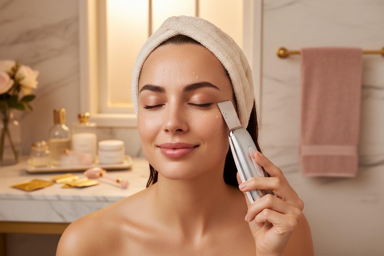 How to Use an Ultrasonic Skin Scrubber at Home