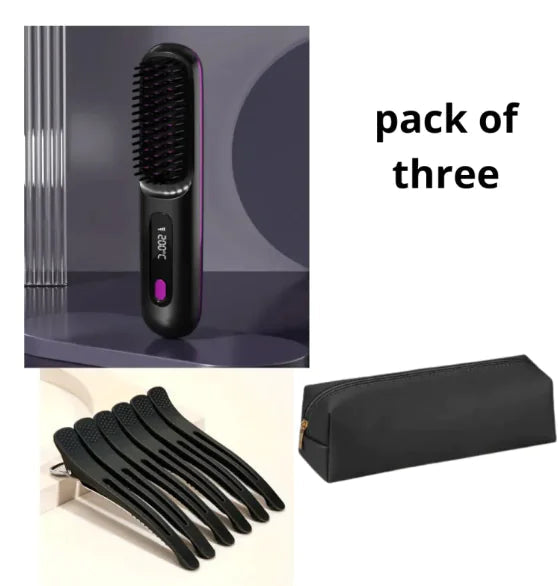 Wireless Hair Straightener Curler – 2-in-1 Portable Styling Tool BeautyBond