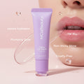 Purple lip balm tube with 'MCoBeauty' branding on a white background
