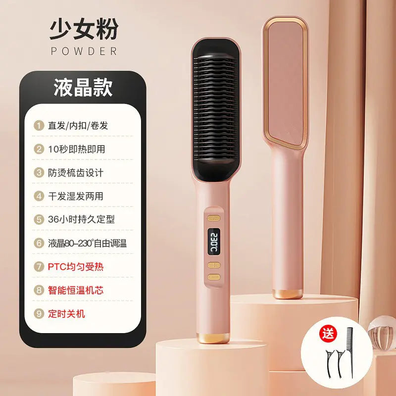 Ionic Hair Styler Brush – Electric Straightening Comb BeautyBond