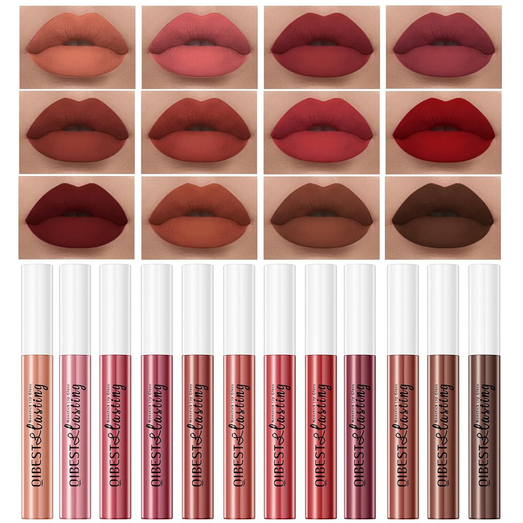 19 colors Matte Velvet Lip Gloss Waterproof Liquid Lipstick Nude Black Lips tint Makeup Lip Glaze Cosmetics Red Lip Stain Beauty BeautyBond
