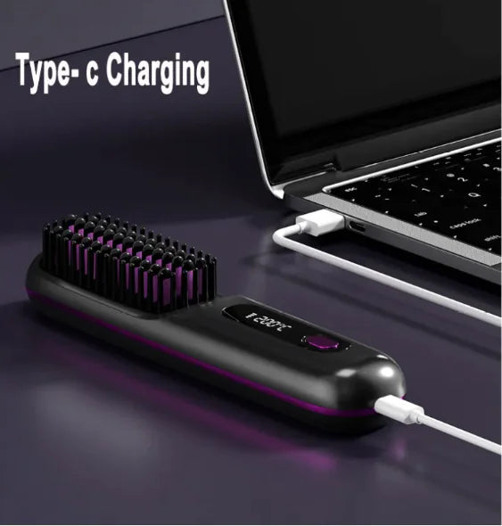 Wireless Hair Straightener Curler – 2-in-1 Portable Styling Tool BeautyBond