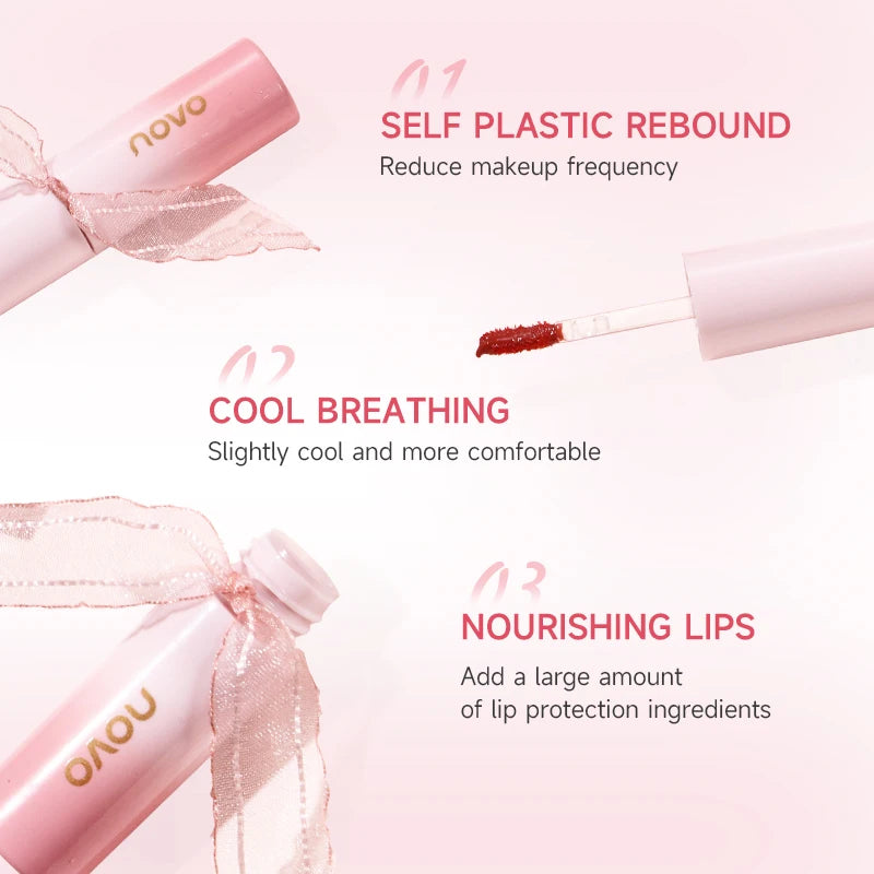 Hydrating 3D Glossy Lip Gloss&Lipstick,Water Gloss Mirror Lip Glaze, Long Lasting,Non-Sticky,High Gloss Effect, For Eyes,Cheeks BeautyBond