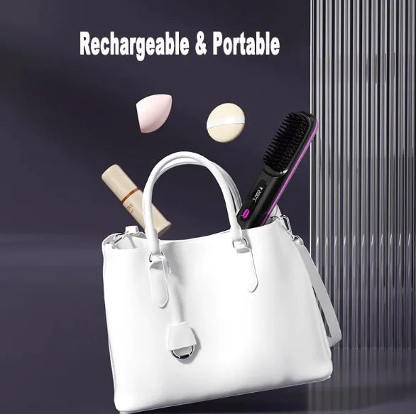 Wireless Hair Straightener Curler – 2-in-1 Portable Styling Tool BeautyBond
