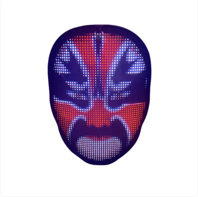 Colorful LED Festival Mask - Gesture-Controlled Party Wear