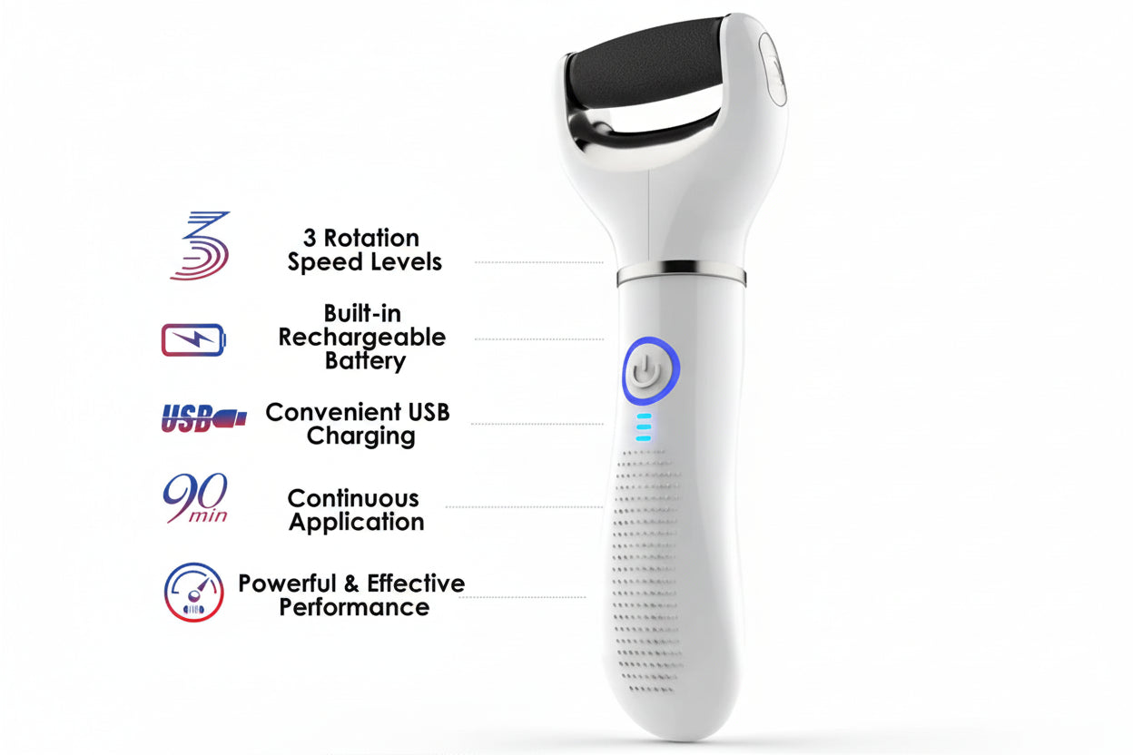 Electric Foot Exfoliator – Pedicure Callus Remover Tool BeautyBond