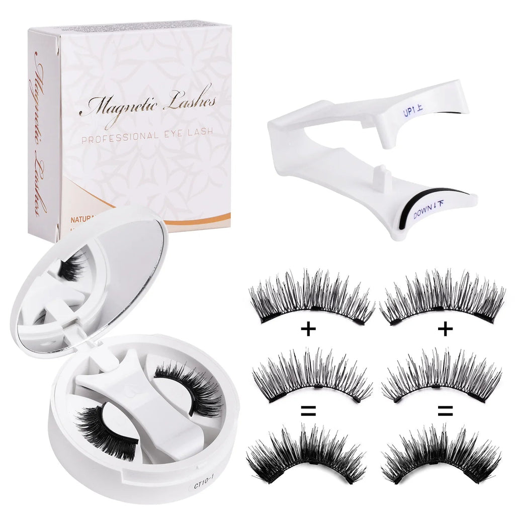 Magnetic Eyelashes Set — Reusable Natural-Look False Lashes with Tweezers BeautyBond