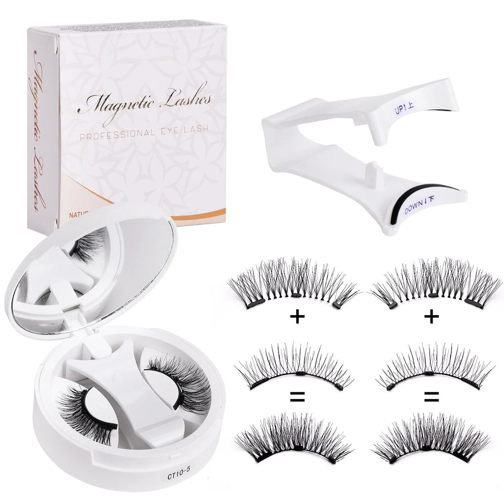 Magnetic Eyelashes Set — Reusable Natural-Look False Lashes with Tweezers BeautyBond