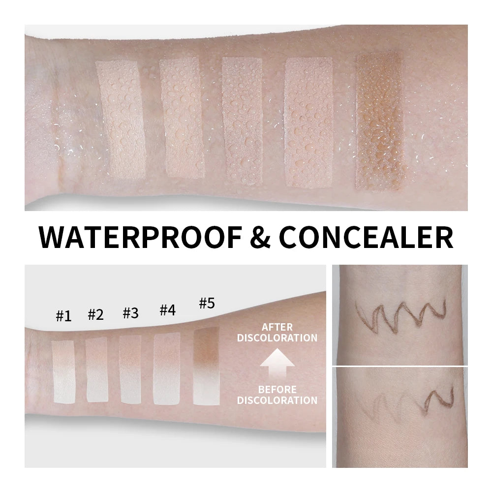 Foundation Stick Color Changing Foundation Detachable Brush Blanc Cover Cream Stick High Coverage Smoothly Blending Base Makeup BeautyBond