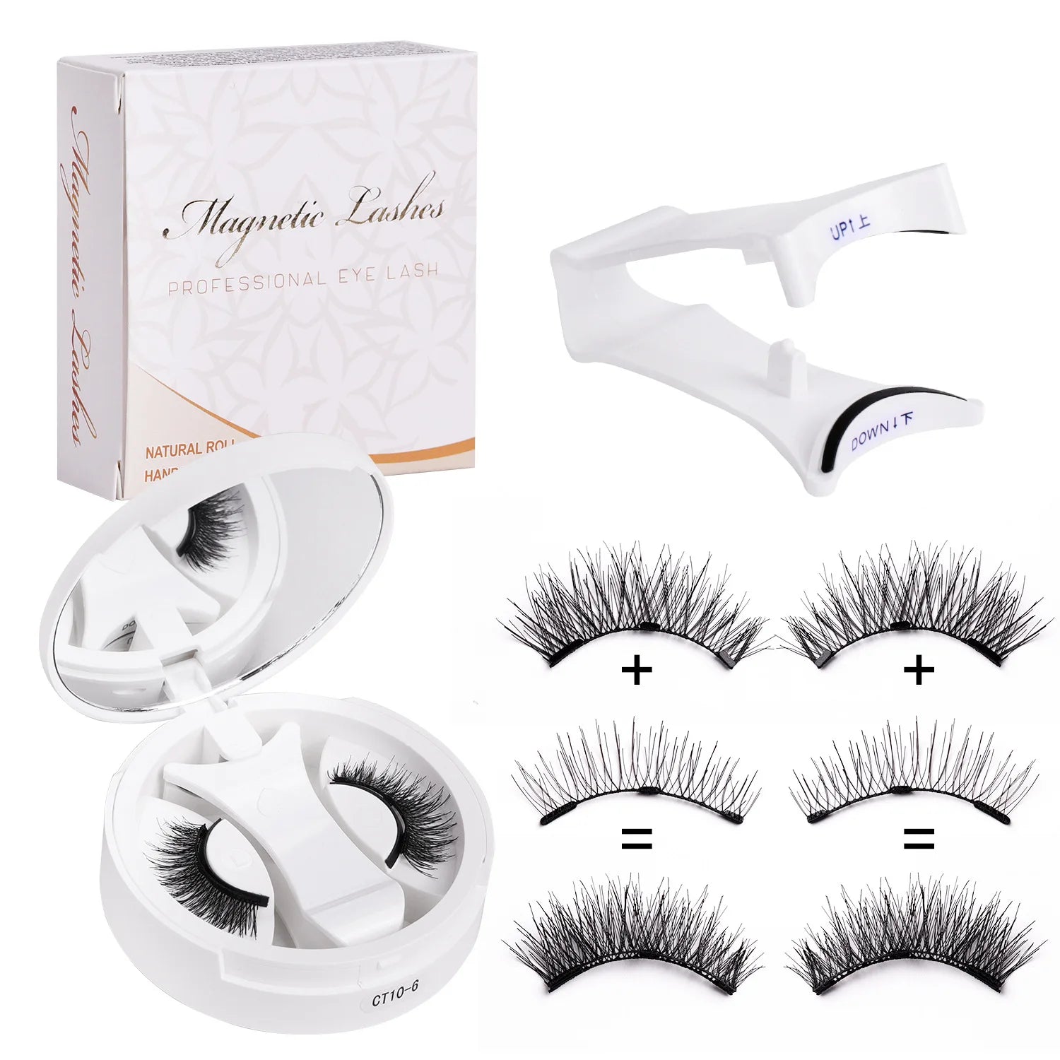 Magnetic Eyelashes Set — Reusable Natural-Look False Lashes with Tweezers BeautyBond