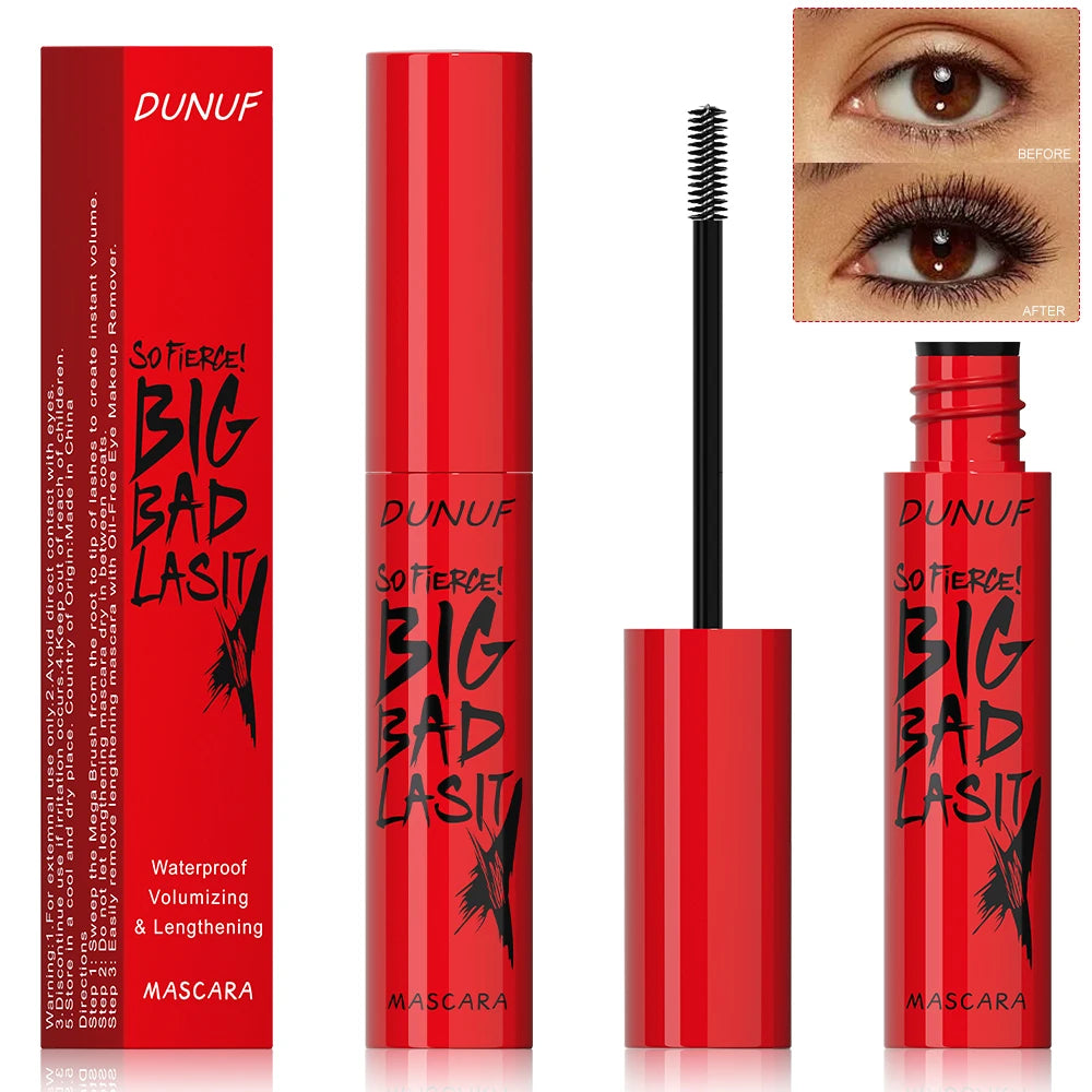 DUNUF 1 Pcs Long Lasting Mascara Thin Thick Waterproof Curl does not Easily Stain Sweat-proof and Non-smudging Beginner Friendly BeautyBond