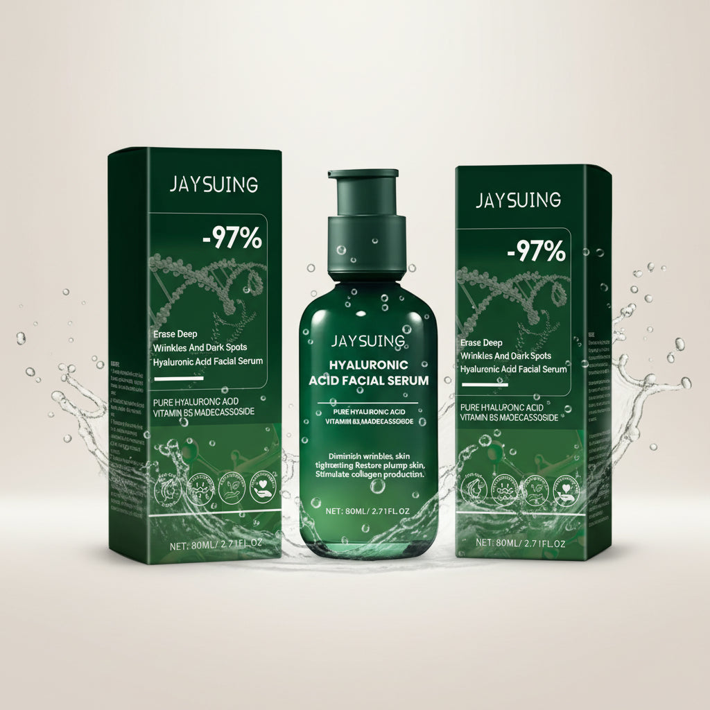 Jaysuing Hyaluronic Acid Facial Serum with packaging on a white background