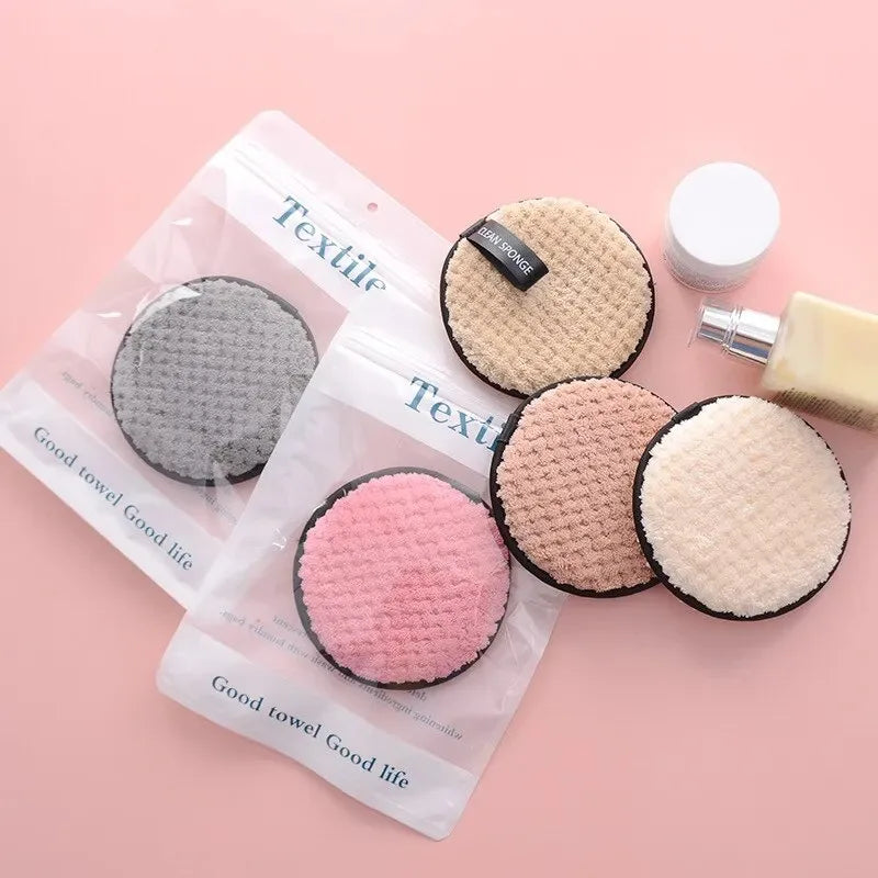 4-Piece Makeup Remover Microfiber Pads - Reusable Makeup Removing Towels, Gentle Cleansing Sponges for Face and Skin, Washable E BeautyBond