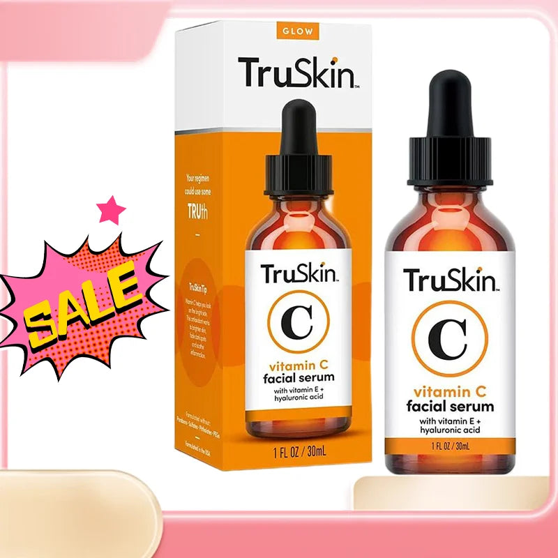 TruSkin Vitamin C Facial Serum 30ml 60mlwith Vitamin E Hyaluronic Acid Brightening Anti-Aging Serum BeautyBond