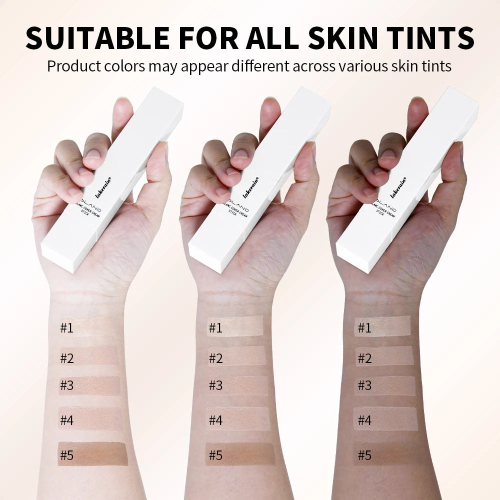 Blanc Cover Cream Stick Color Changing Foundation with Detachable Brush Coverage Changing Foundation Stick Base Makeup BeautyBond