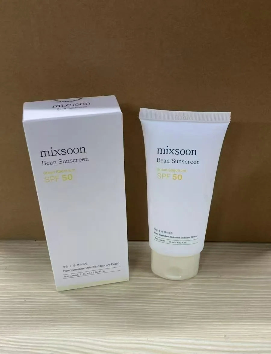 Korean Mixsoon Bean Cream Essence Sunscreen Centella Facial Cleaner Moisturizing Soothing Enhance Skin Elasticity Oil Control BeautyBond