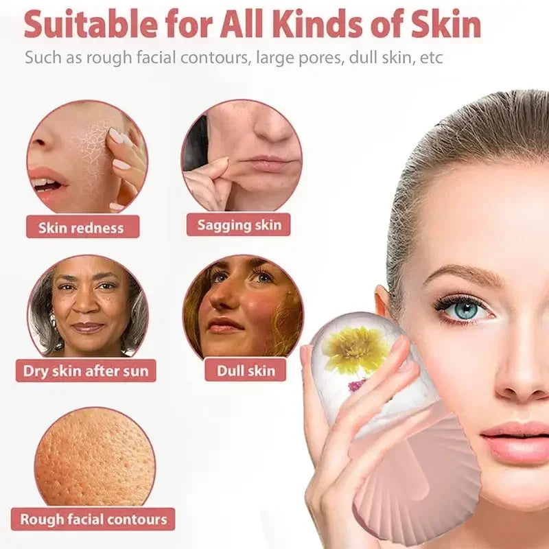 Ice Facial Roller Skin Care Beauty Lifting Contouring Tools Ice Cube Trays Ice Globe Balls Face Massager Skin Care Tool BeautyBond
