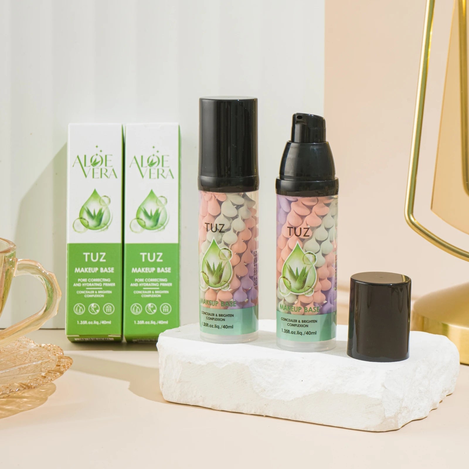 40ML Multi-effect Makeup Base, Aloe Vera Extract, Moisturising, Non-sticky Foundation,Long-lasting, Waterproof for Women and Men BeautyBond