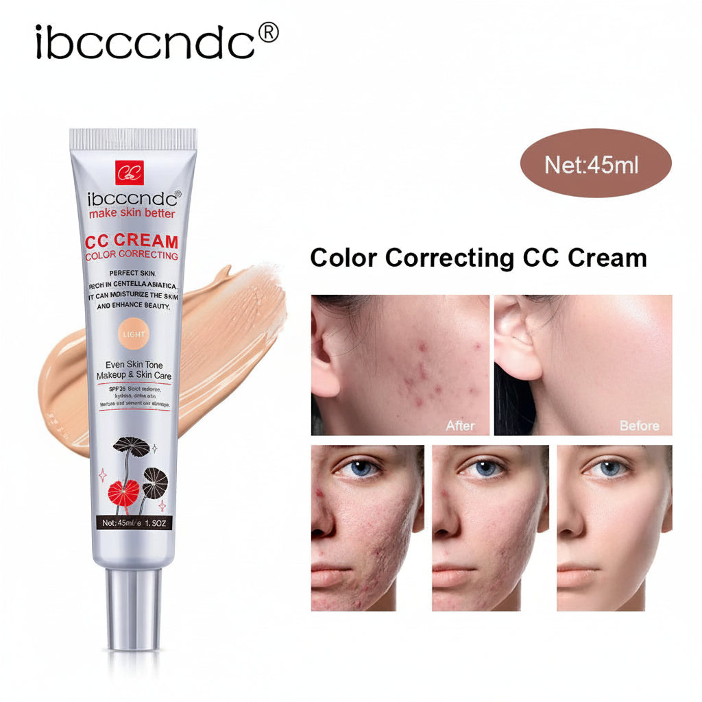 ibcccndc CC Cream tube with before and after effects on skin