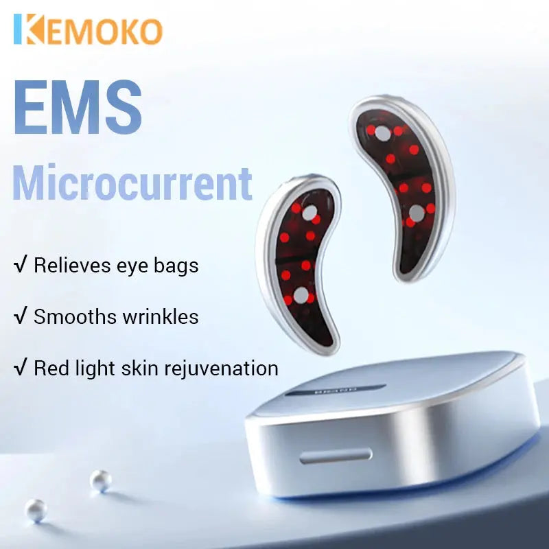 Led Red Light Eye Care Therapy EMS Pulse Micro-current Device Eye Massager To Relieve Fatigue For Treatment Under Eye Wrinkle BeautyBond