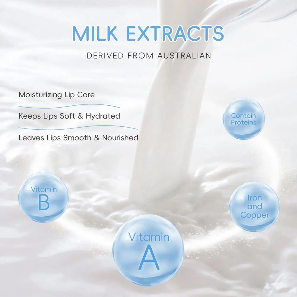 Milk Nourishing Lip Balm 3.5g Shea Butter Jojoba Oil Long-lasting Moisturizing Hyaluronic Acid Smooth Lip Care BeautyBond
