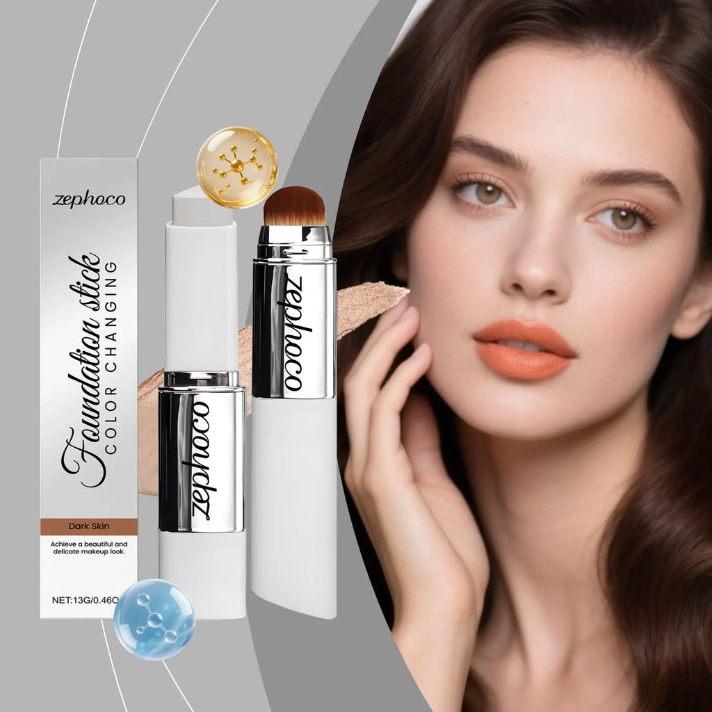 Color Changing Foundation Stick Blemish Cover Concealer Moisturizing Skin Brightening Invisible Pores High Coverage Makeup Base BeautyBond