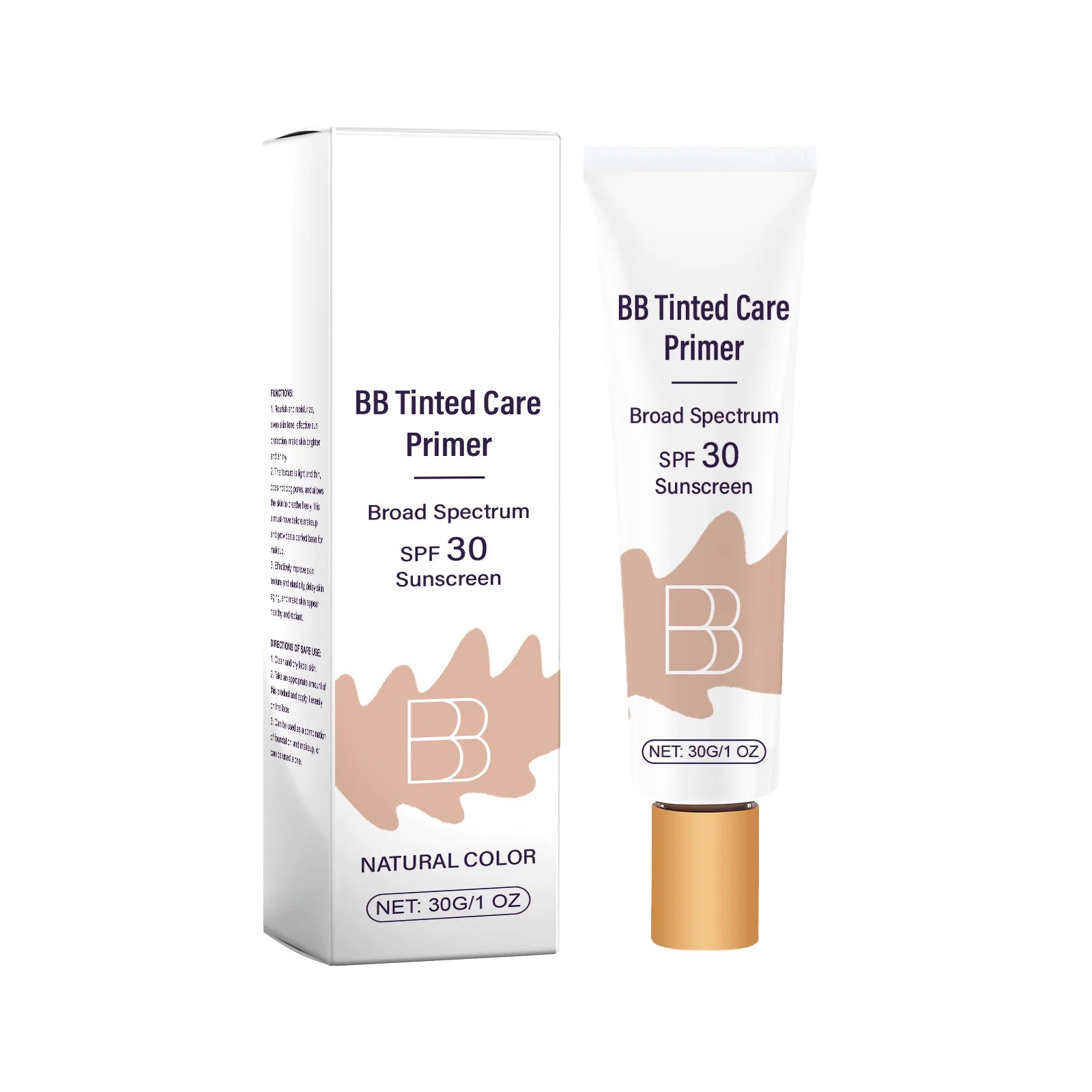 Sunscreen BB Cream Protect Sun Burn Calm Redness Balance Oil Shine Conceal Face Blemish Enhance Skin Barrier Portable Concealer BeautyBond