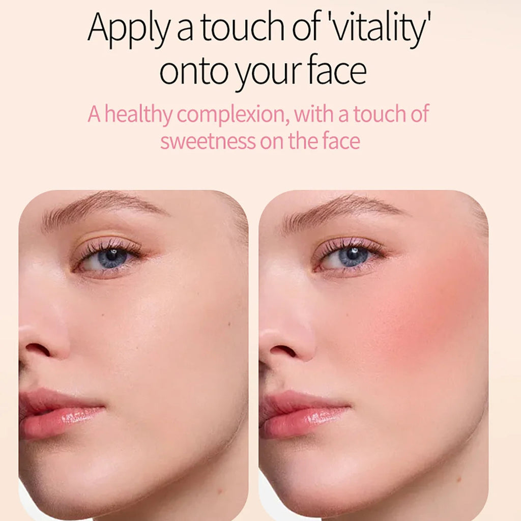 Flowers Pearlescent Shimmer Blush Powder, Single-color Blush, Fine Powder, Improves Skin Tone, Blush Without Flying Powder BeautyBond