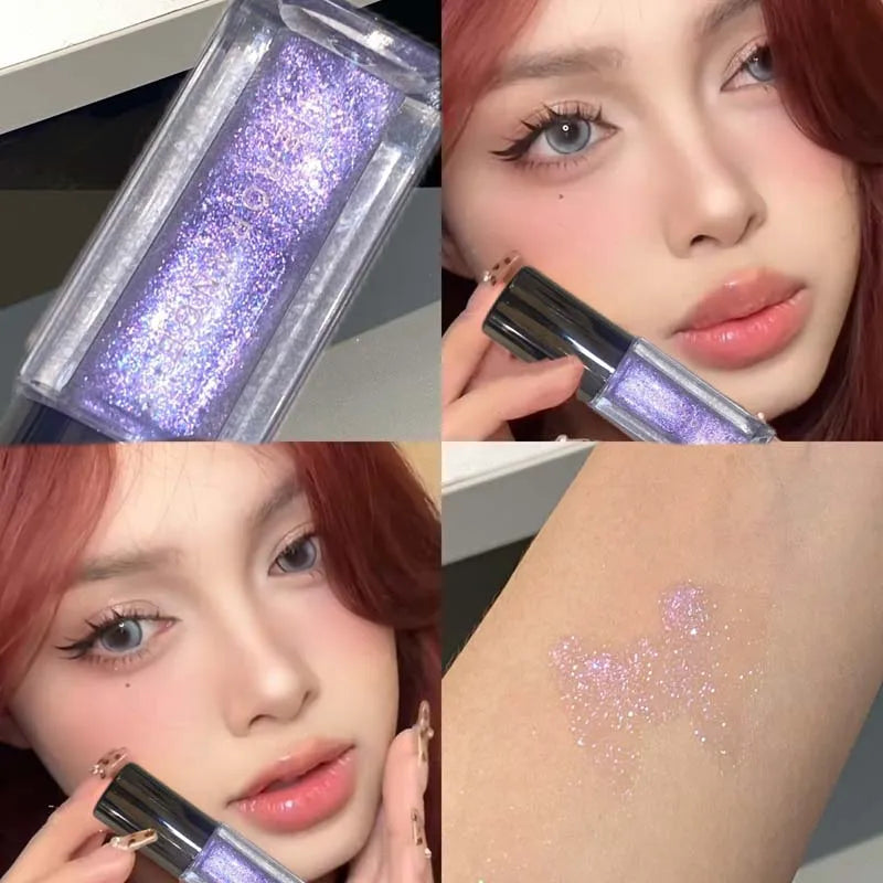 HERORANGE Glittering Mirror Lip Glaze, Watery Shimmering Light Lip Gloss Makeup 6 Colors, Hydrating Moisturizing, Long Lasting BeautyBond