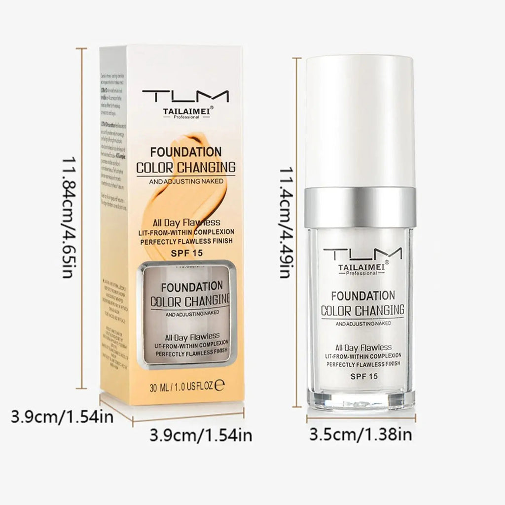 Color-Changing Liquid Foundation — Soft Matte, Hydrating, SPF15 (30ml) BeautyBond