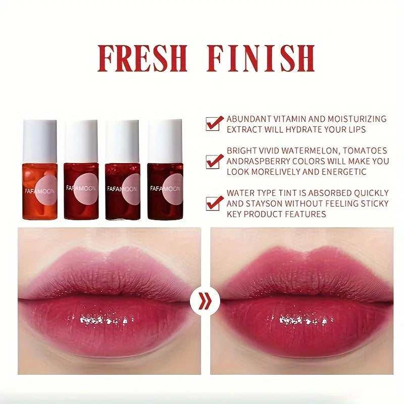 Fruity Lip Tint Water Gloss — High-Pigment Waterproof Liquid Lipstick BeautyBond