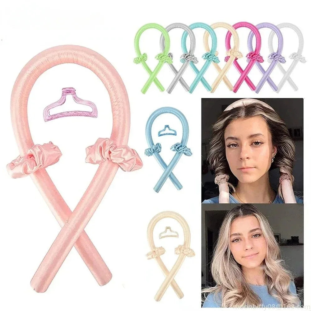 Heatless Curling Rod Headband No Heat Silk Curls Ribbon Hair Rollers Sleeping Soft Headband Lazy Hair Curlers Hair Styling Tools BeautyBond