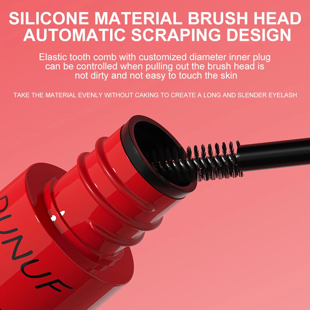 DUNUF 1 Pcs Long Lasting Mascara Thin Thick Waterproof Curl does not Easily Stain Sweat-proof and Non-smudging Beginner Friendly BeautyBond