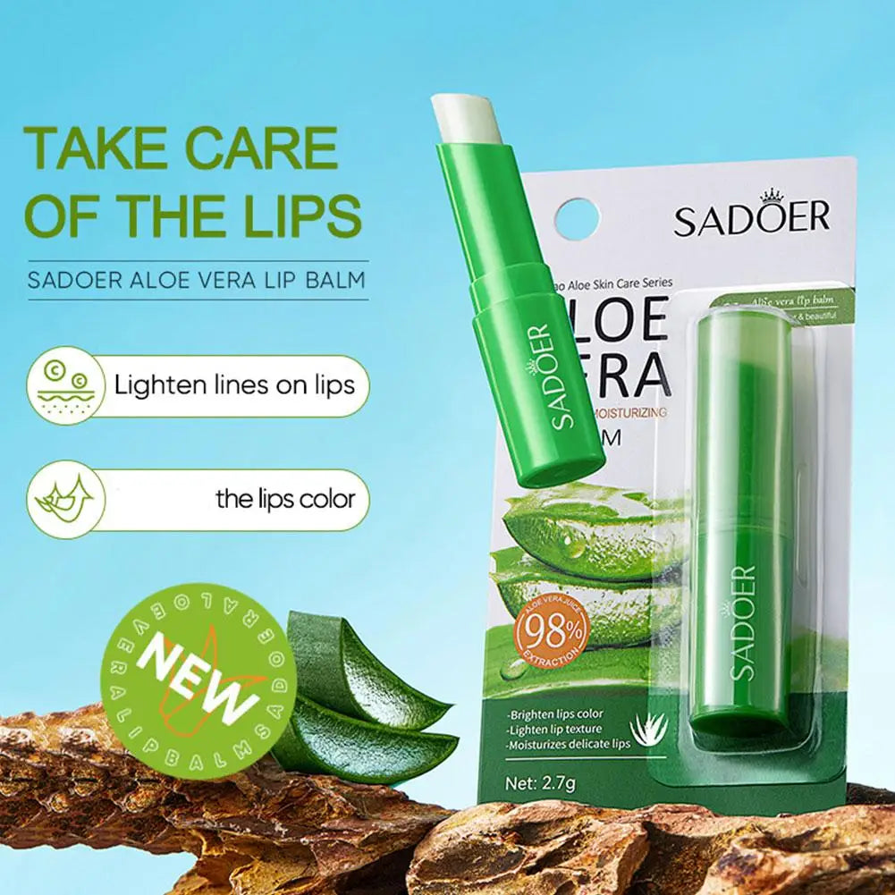 Lip Aloe Balm Nourishing Refreshing Hydrating Moisturizing Preventing Cracking and Repairing Lips Gentle Non Irritating 1/2/3PCS BeautyBond