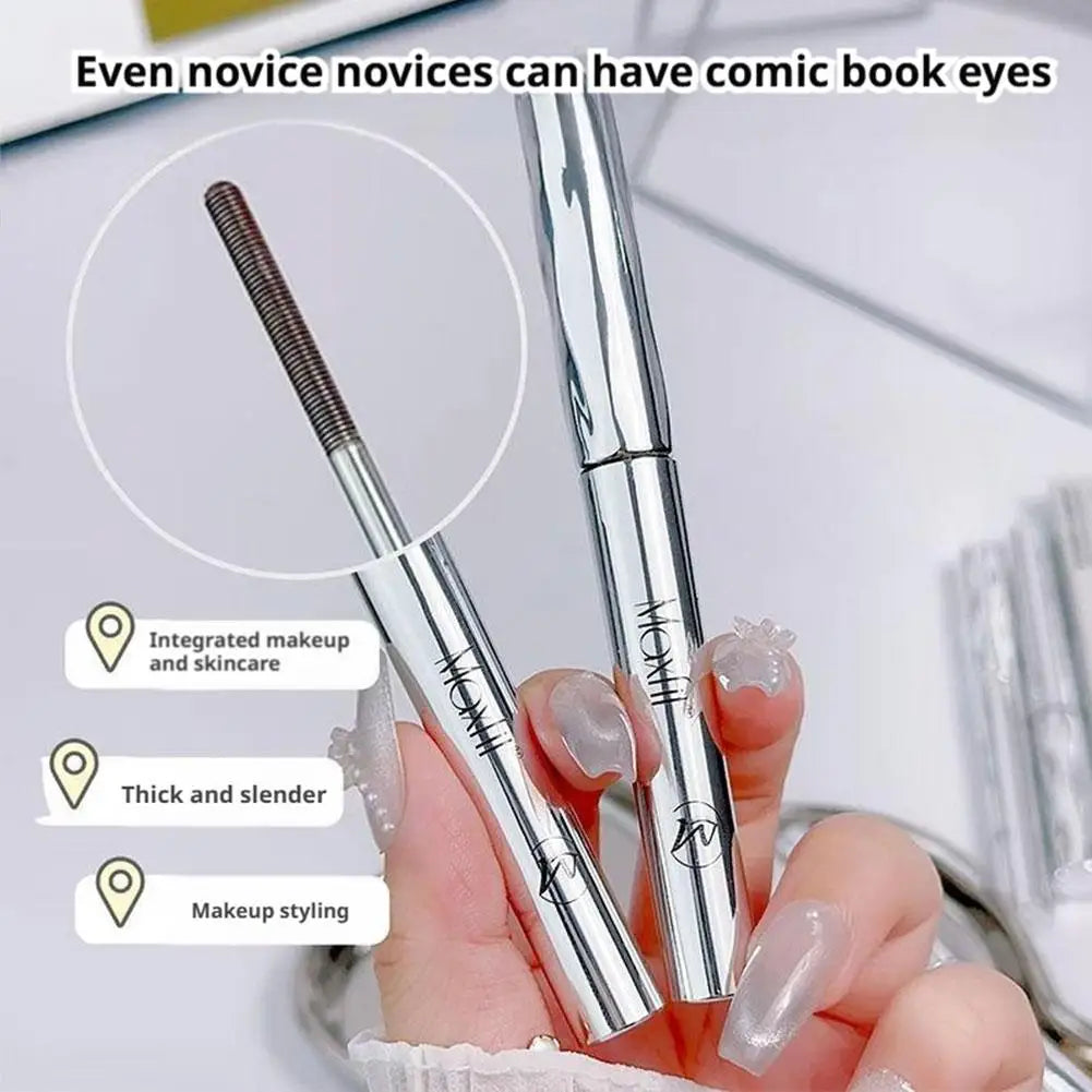 Nature Waterproof Spiral Brush Head Mascara - Steel Tube Long-lasting Easy To Apply for Beginners Party Makeup Mascara BeautyBond