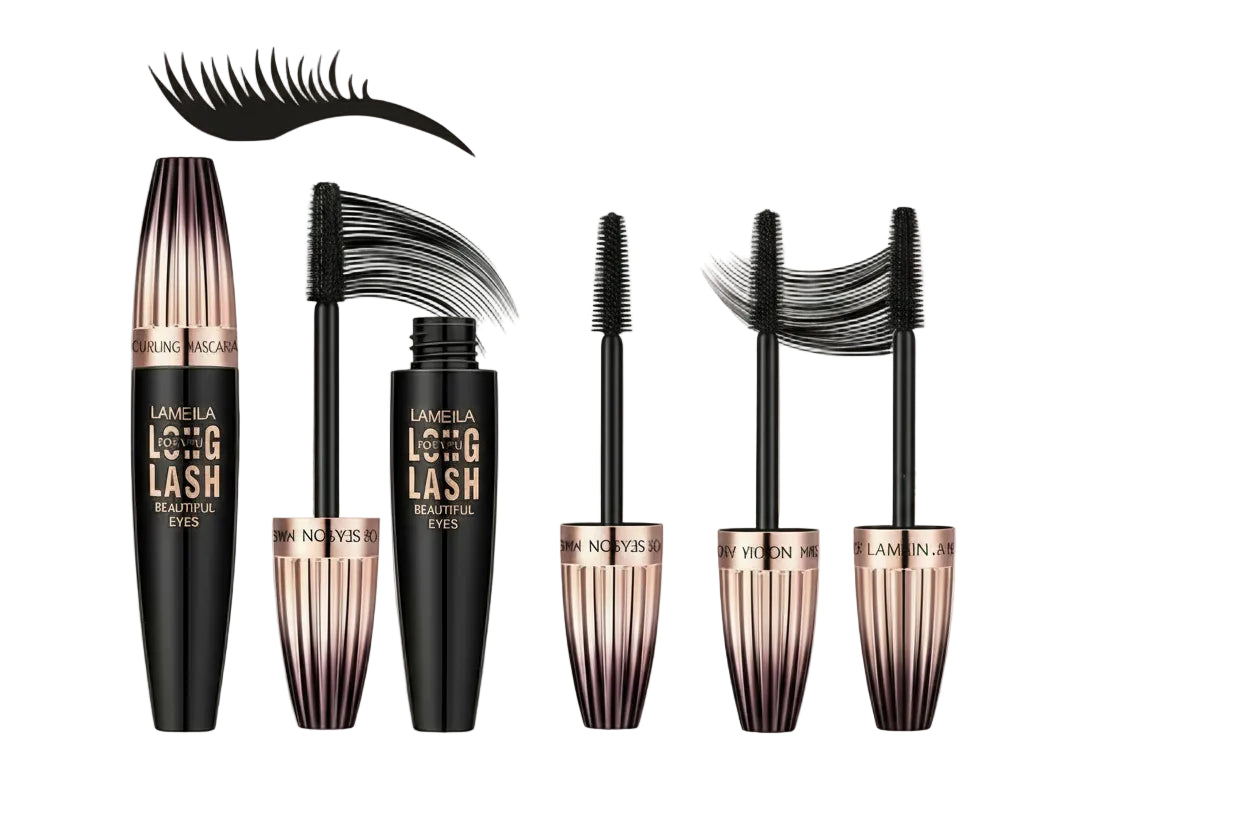 Waterproof 4D Mascara Thick Long Smudge-proof Plump Encrypted Long-lasting Curling Large Eye Makeup, Makeup Tools BeautyBond