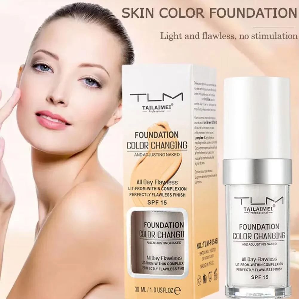 Color-Changing Liquid Foundation — Soft Matte, Hydrating, SPF15 (30ml) BeautyBond