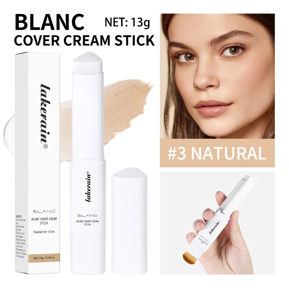 Foundation Stick Color Changing Foundation Detachable Brush Blanc Cover Cream Stick High Coverage Smoothly Blending Base Makeup BeautyBond