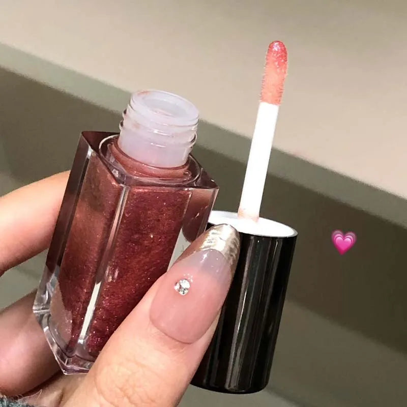 HERORANGE Glittering Mirror Lip Glaze, Watery Shimmering Light Lip Gloss Makeup 6 Colors, Hydrating Moisturizing, Long Lasting BeautyBond