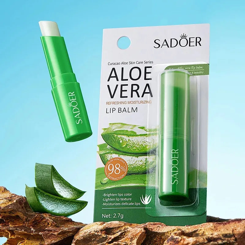 Lip Aloe Balm Nourishing, Refreshing, Hydrating and Moisturizing Preventing Cracking and Repairing Lips Gentle Non Irritating BeautyBond
