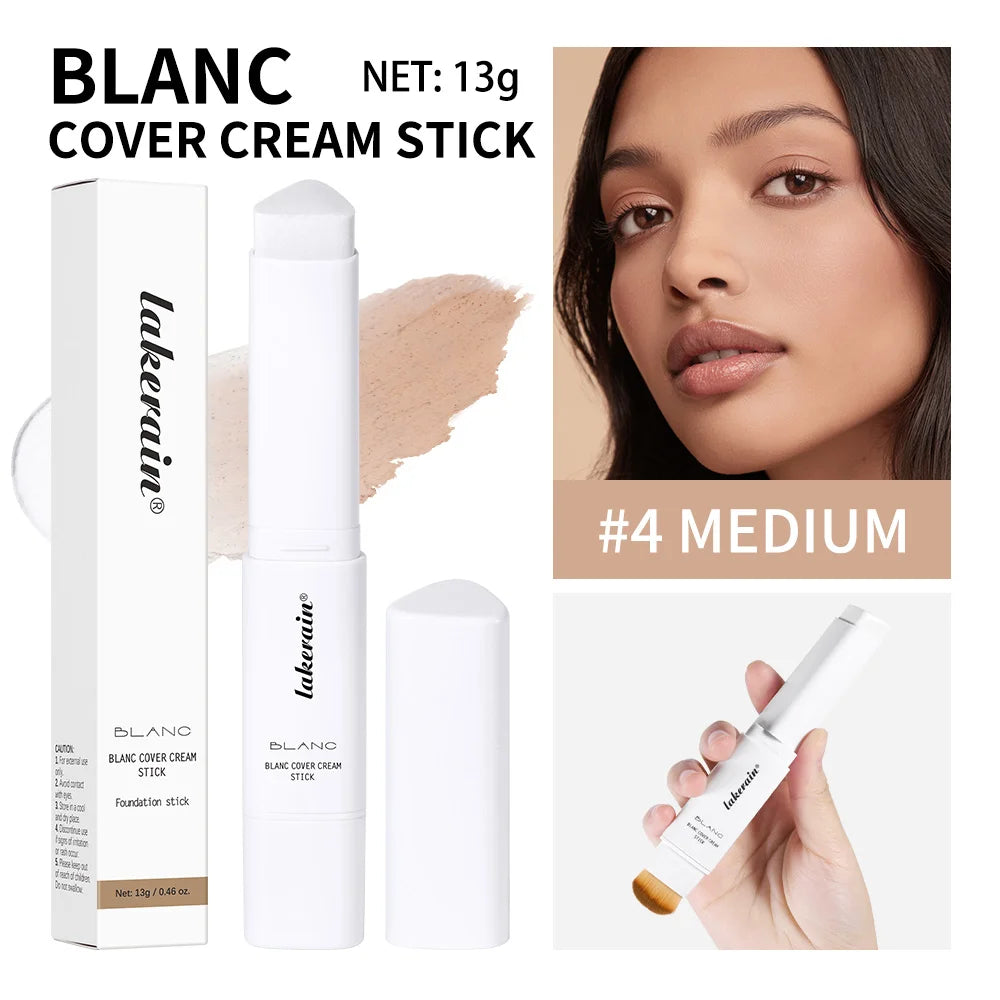 Foundation Stick Color Changing Foundation Detachable Brush Blanc Cover Cream Stick High Coverage Smoothly Blending Base Makeup BeautyBond