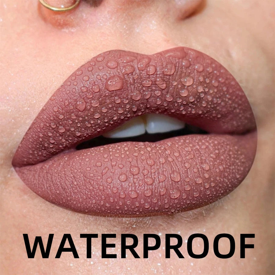 19 colors Matte Velvet Lip Gloss Waterproof Liquid Lipstick Nude Black Lips tint Makeup Lip Glaze Cosmetics Red Lip Stain Beauty BeautyBond