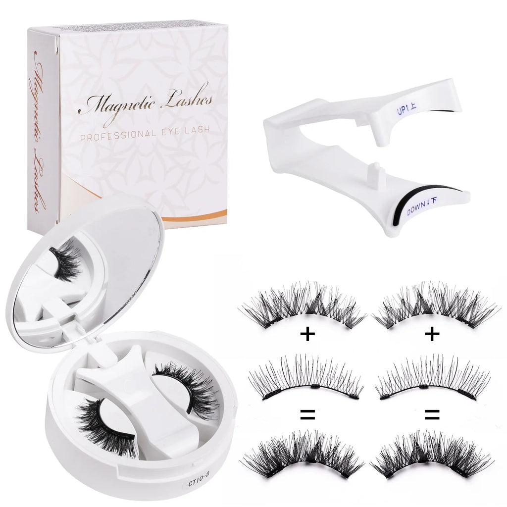 Magnetic Eyelashes Set — Reusable Natural-Look False Lashes with Tweezers BeautyBond