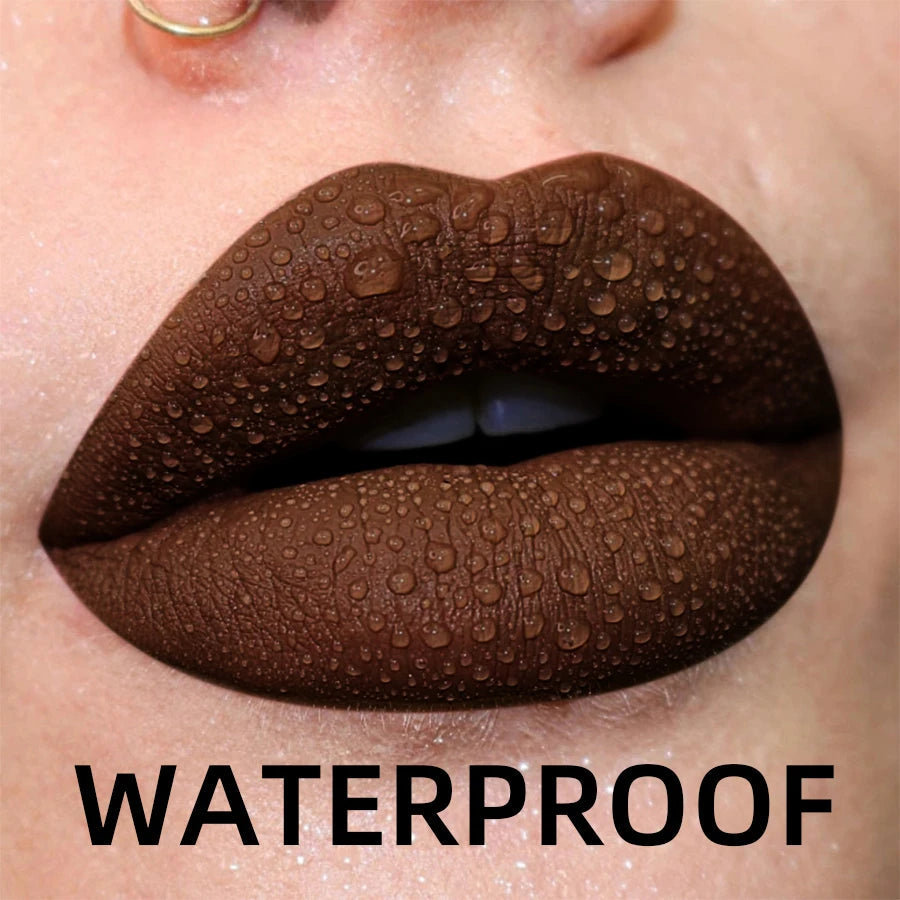 19 colors Matte Velvet Lip Gloss Waterproof Liquid Lipstick Nude Black Lips tint Makeup Lip Glaze Cosmetics Red Lip Stain Beauty BeautyBond