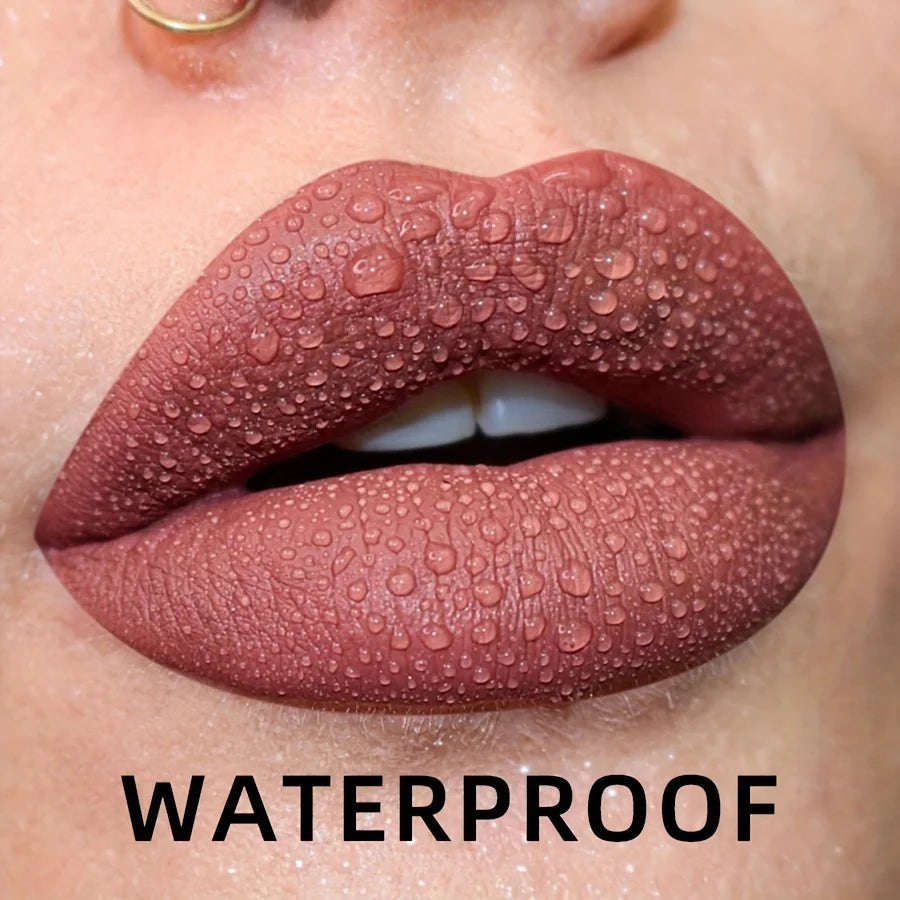 19 colors Matte Velvet Lip Gloss Waterproof Liquid Lipstick Nude Black Lips tint Makeup Lip Glaze Cosmetics Red Lip Stain Beauty BeautyBond