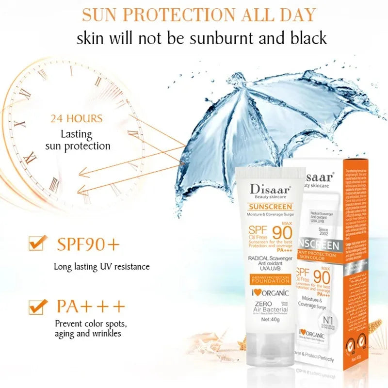 Facial Body Sunscreen Waterproof SPF 90+UV Sun Cream Sunblock Skin Protective Cream Anti Sun Facial Seaside Protection Cream BeautyBond