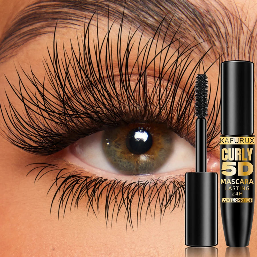 5D Black Waterproof Mascara Lengthens Eyelashes Extension Thick Silk Fiber Mascara Female Makeup Eye Cosmetics Tools for Gifts BeautyBond