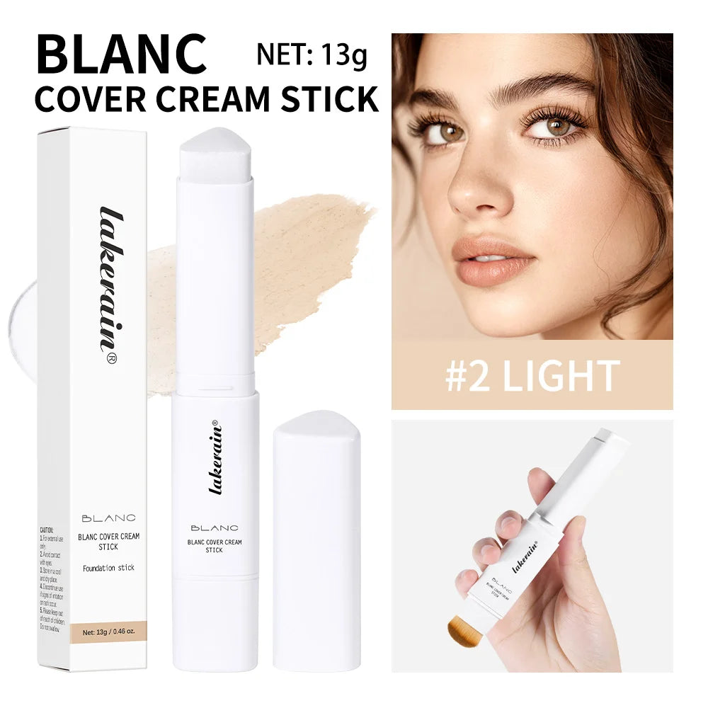 Foundation Stick Color Changing Foundation Detachable Brush Blanc Cover Cream Stick High Coverage Smoothly Blending Base Makeup BeautyBond