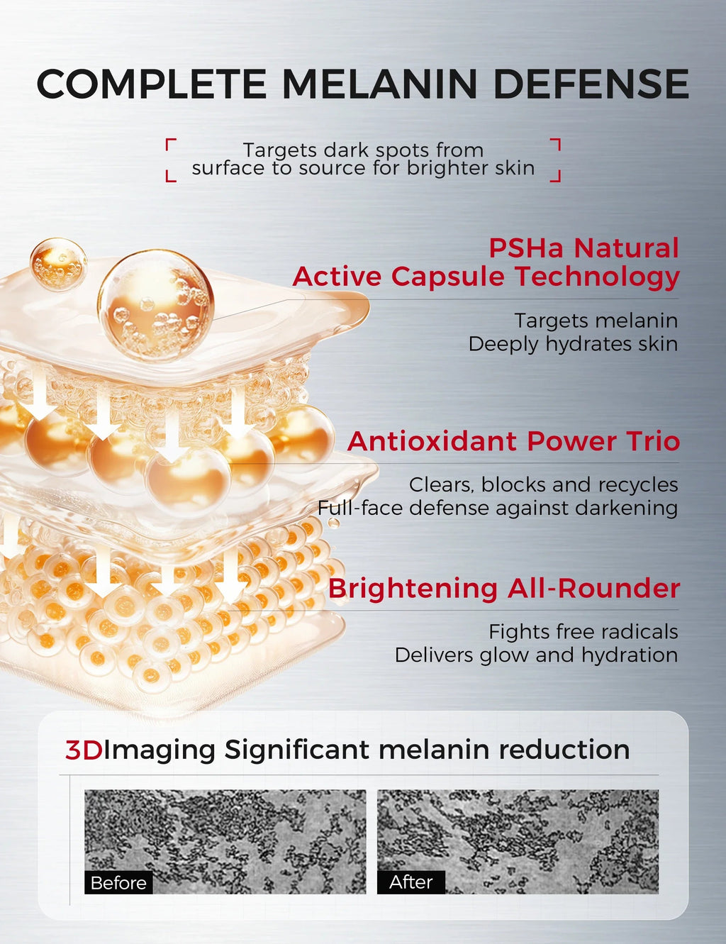 30ml x 3 Vitamin C Face Serum – Niacinamide + Calendula Extract, Hydrating Moisture Care for Radiance & Even-Looking Tone BeautyBond